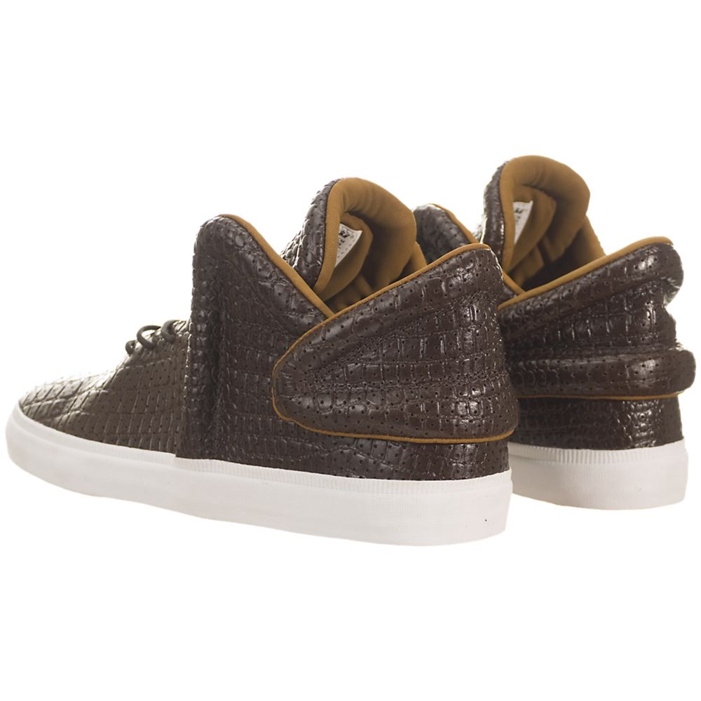 Baskets Supra Falcon Marron Brown/Croc-White Homme | DHG-96608095